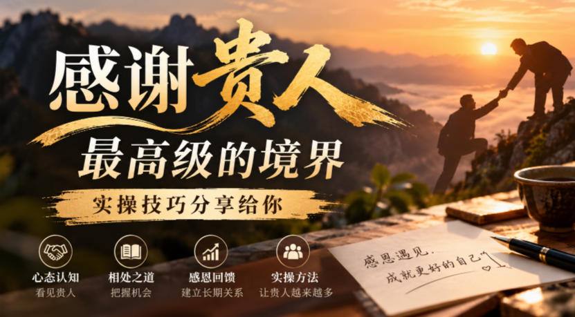 某公众号付费文章:感谢贵人最高级的境界,实操技巧分享给你-副业资源网