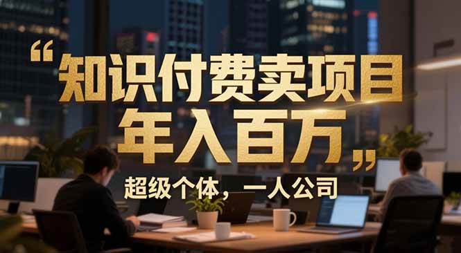 （17134期）从0到年入百万：超级个体实战心得公开，个人IP×精准引流×成交系统全拆解-副业资源网