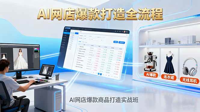（16326期）AI网店爆款商品打造实战班：AI技术实现商品图智能处理，快速搭建AI网店-副业资源网