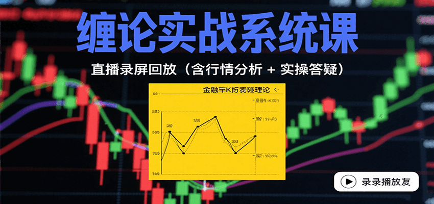缠论实战系统课：直播录屏回放（含行情分析 + 实操答疑（更新8月）-副业资源网