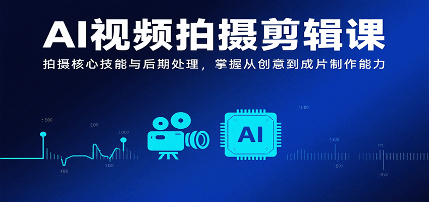AI视频拍摄剪辑课，拍摄核心技能与后期处理，掌握从创意到成片制作能力-副业资源网