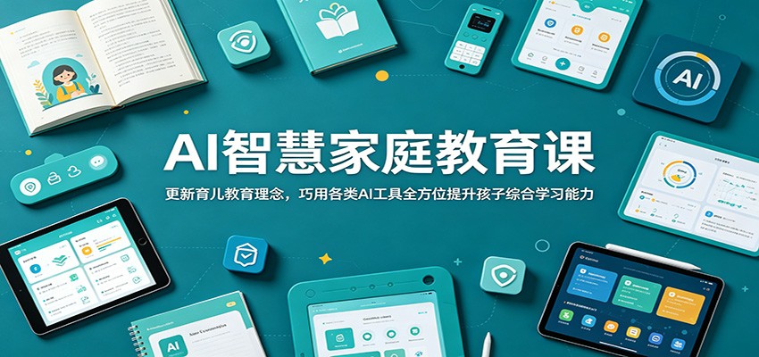 AI智慧家庭教育课：更新育儿教育理念，巧用各类AI工具全方位提升孩子综合学习能力-副业资源网