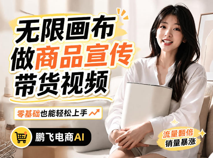 不用模特不用拍,AI生成电商带货视频|无限画布从0到1搭建教程,全程实操演示,新手也能跟着落地-副业资源网
