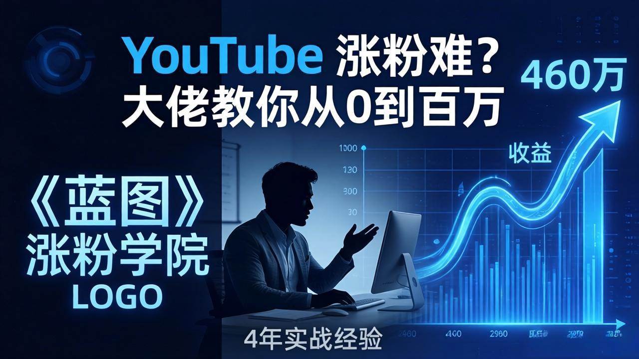 （17836期）YouTube 涨粉难？《蓝图涨粉学院》：4 年赚 460 万的大佬教策略，从0到百万有路径！-副业资源网