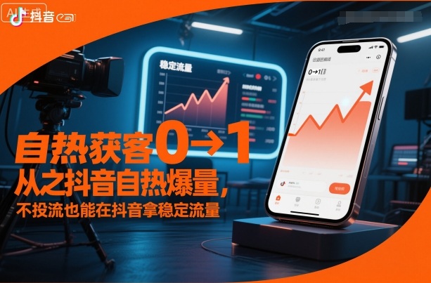 自热获客从0到1之抖音自热爆量，不投流也能在抖音拿稳定流量-副业资源网