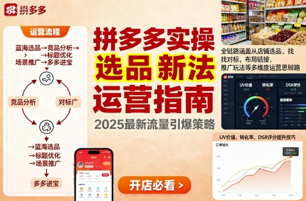 王校长9月12拼多多实操新玩法，全链路涵盖从店铺选品、找对标，布局链接，推广玩法等多维度运营思路-副业资源网