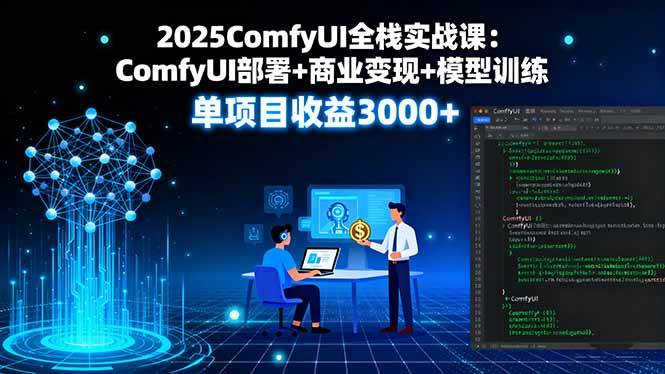 （16013期）2025ComfyUI全栈实战课：ComfyUI部署+商业变现+模型训练，单项目收益3000+-副业资源网