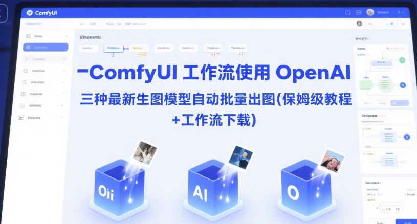 ComfyUI 工作流使用 OpenAI 三种最新生图模型自动批量出图(保姆级教程+工作流下载)-副业资源网