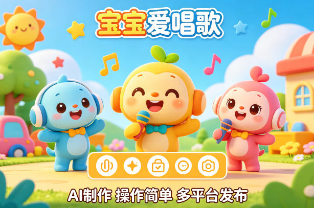 AI制作儿歌动画短视频，可多平台发布，操作简单好上手-副业资源网