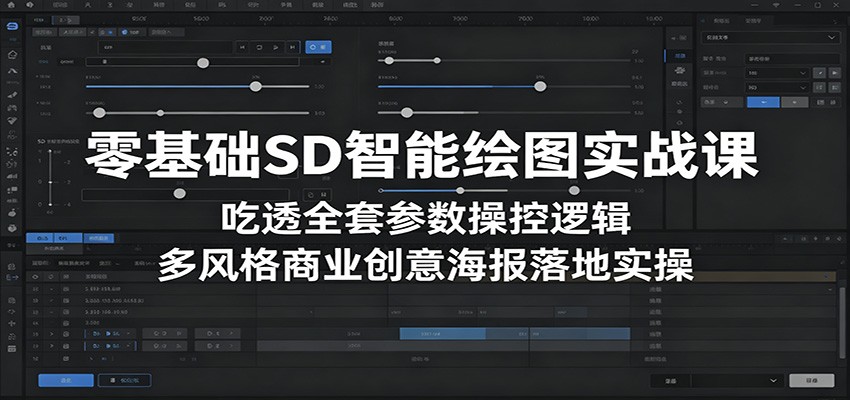 零基础SD智能绘图实战课:吃透全套参数操控逻辑,多风格商业创意海报落地实操-副业资源网