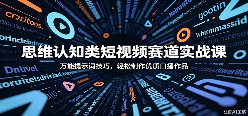 思维认知类短视频赛道实战课:万能提示词技巧,轻松制作优质口播作品-副业资源网