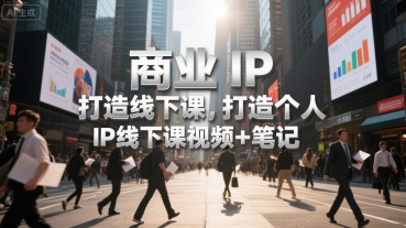 商业IP打造线下课，打造个人 IP线下课视频+笔记-副业资源网