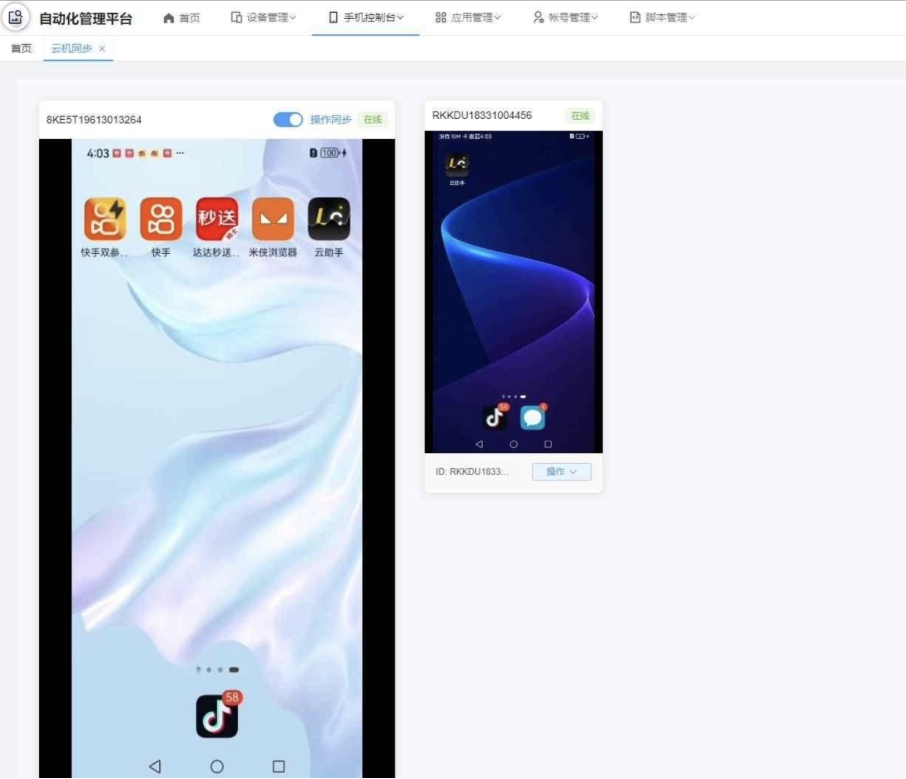 云手机群控系统源码 云手机多开群控 自动化管理程序源码-副业资源网