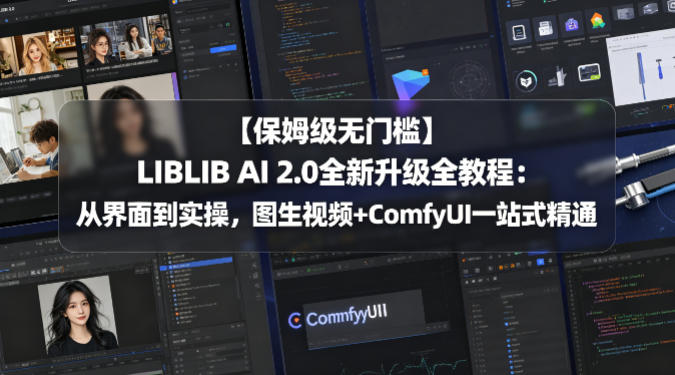 【保姆级无门槛】LIBLIB AI 2.0全新升级全教程：从界面到实操，图生视频+ComfyUI一站式精通-副业资源网