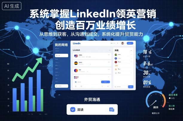 系统掌握LinkedIn领英营销，创造百万业绩增长，从思维到获客，从沟通到成交，系统化提升外贸能力-副业资源网