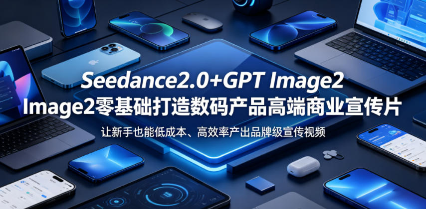 Seedance2.0+GPT Image2零基础打造数码产品高端商业宣传片，让新手也能低成本、高效率产出品牌级宣传视频-副业资源网