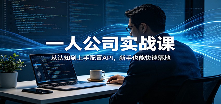 一人公司实战课:从认知到上手配置API,新手也能快速落地-副业资源网