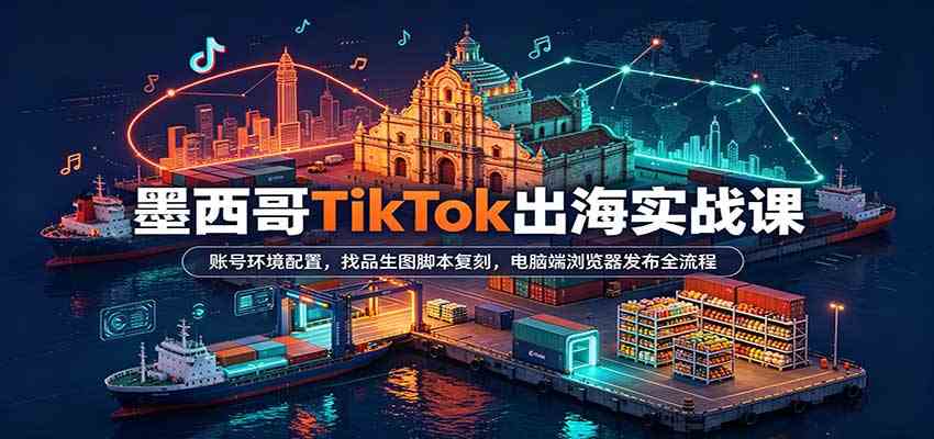 墨西哥TikTok出海实战课:账号环境配置,找品生图脚本复刻,电脑端浏览器发布全流程 墨西哥TikTok出海实战课:账号环境配置,找品生图脚本复刻,电脑端浏览器发布全流程