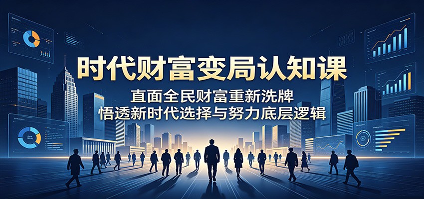 时代财富变局认知课：直面全民财富重新洗牌，悟透新时代选择与努力底层逻辑-副业资源网