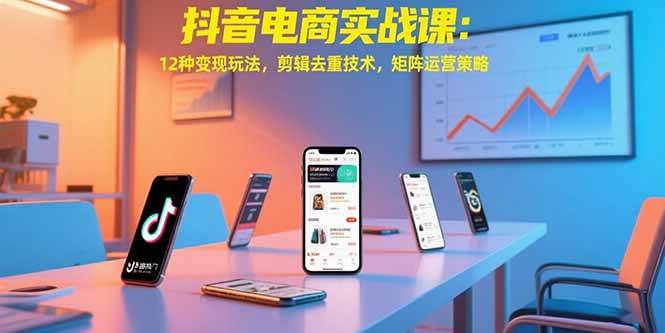 （15478期）抖音电商实战课：12种变现玩法，剪辑去重技术，矩阵运营策略-副业资源网
