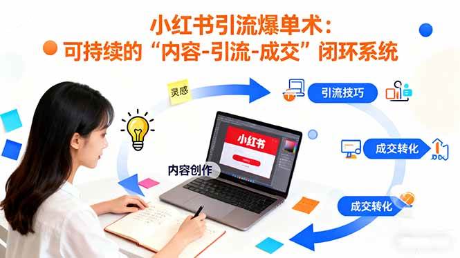 （16362期）小红书引流爆单术：构建一套低成本 可持续的“内容-引流-成交”闭环系统-副业资源网
