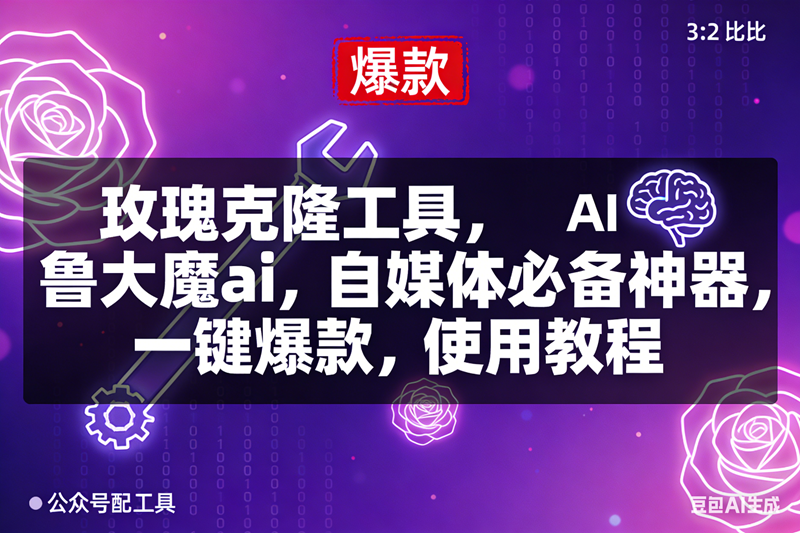 （16847期）玫瑰克隆，鲁大魔ai，自媒体必备神器，一键爆款工具，详细介绍和。使用教程-副业资源网