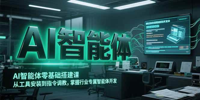 （15257期）AI智能体零基础搭建课，从工具安装到指令调教，掌握行业专属智能体开发…-副业资源网