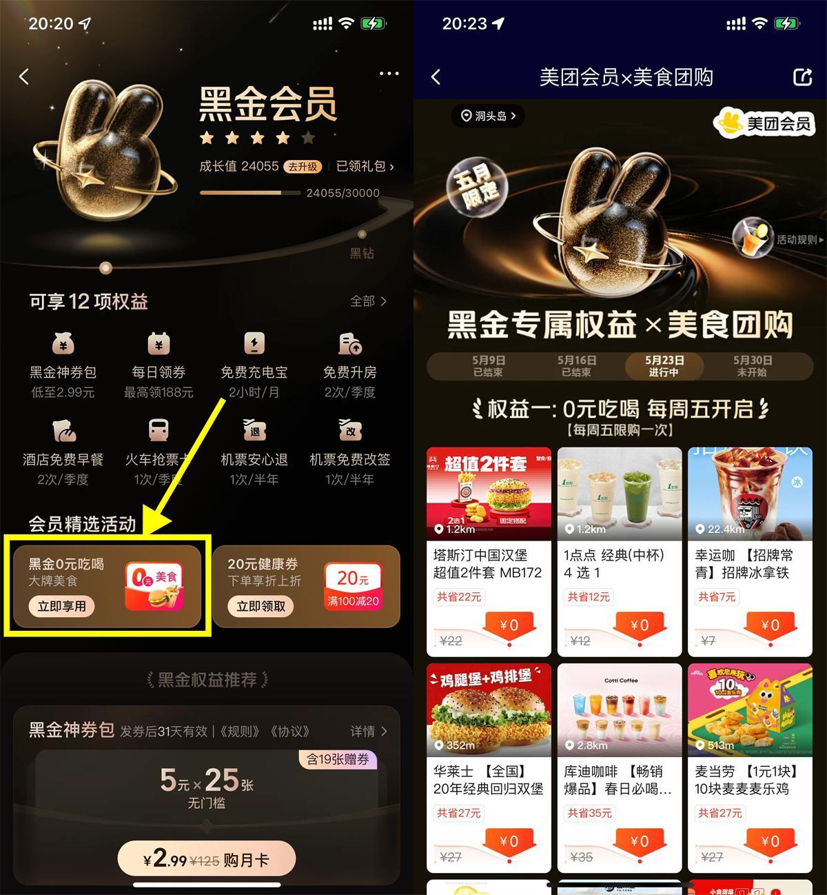 美团黑金以上会员0亓休闲玩乐-副业资源网