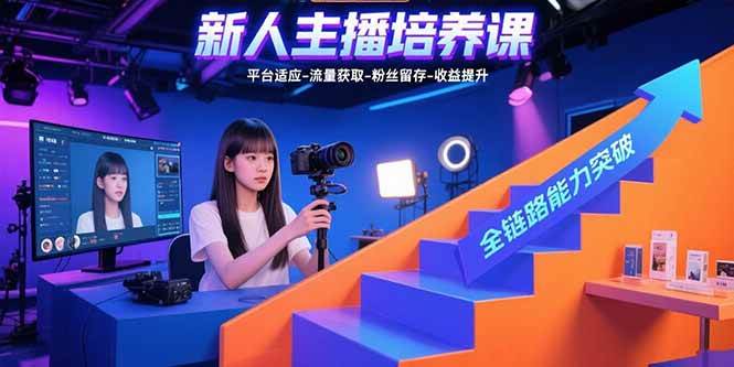（15701期）新人主播培养课：平台适应-流量获取-粉丝留存-收益提升 全链路能力突破-副业资源网