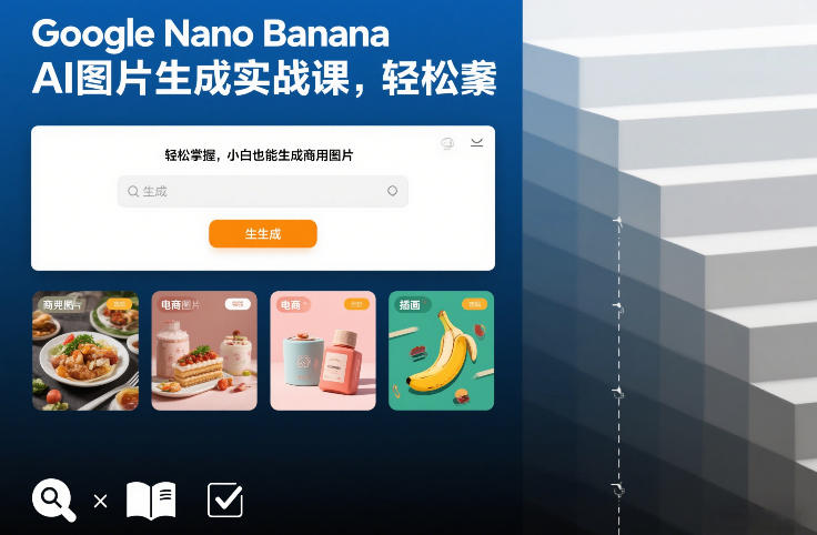 Google Nano Banana AI图片生成实战课，轻松掌握，小白也能生成商用图片-副业资源网