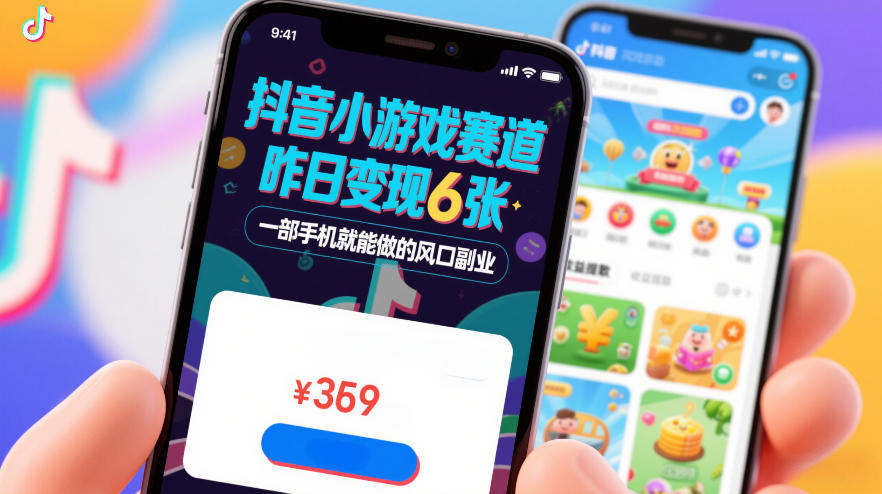 抖音小游戏赛道，昨日变现600+，零基础一部手机就能做的风口副业【揭秘】-副业资源网