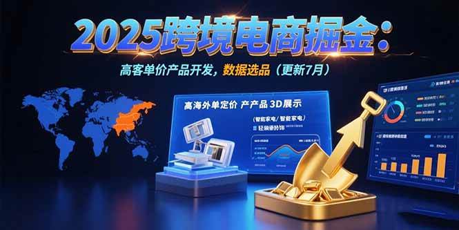（15512期）2025跨境电商掘金：蓝海市场定位，高客单价产品开发，数据选品(更新7月)-副业资源网