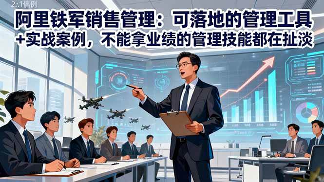 （16436期）阿里铁军销售管理：可落地的管理工具+实战案例，不能拿业绩的管理都在扯淡-副业资源网