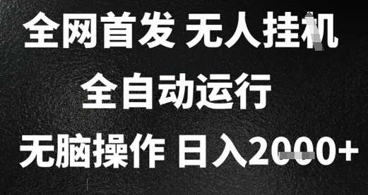 2025首发无人挂G项目，日入2k+，全自动运行，无脑操作，长期稳定 小白可玩【揭秘】-副业资源网