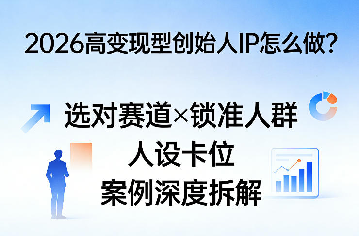 2026高变现型创始人IP怎么做？选对赛道×锁准人群×人设卡位×案例深度拆解-副业资源网