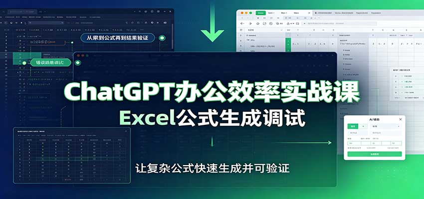 ChatGPT办公效率实战课：提示词技巧，Excel公式生成调试，文档编写教程-副业资源网