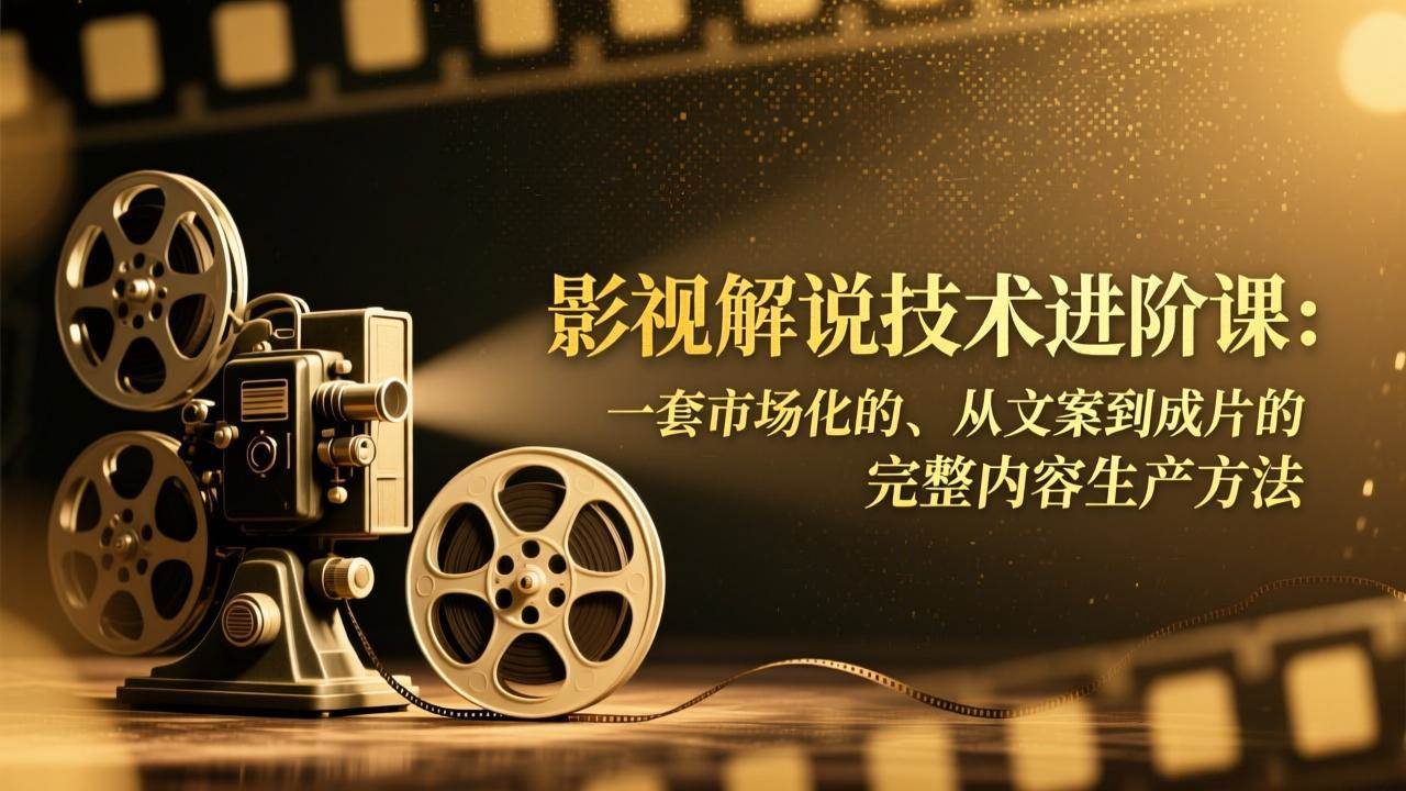 （17185期）影视解说技术进阶课：一套市场化的、从文案到成片的完整内容生产方法-副业资源网