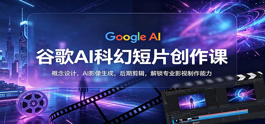 谷歌AI科幻短片创作课：概念设计，AI影像生成，后期剪辑，解锁专业影视制作能力-副业资源网
