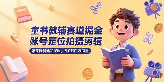 （15326期）童书教辅赛道掘金，账号定位拍摄剪辑，爆款复制选品逻辑，从0到百万销量-副业资源网