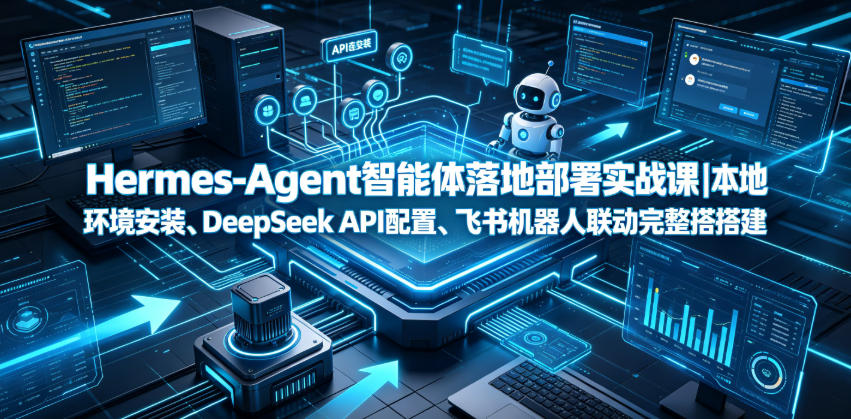 Hermes-Agent智能体落地部署实战课｜本地环境安装、DeepSeek API配置、飞书机器人联动完整搭建教程-副业资源网