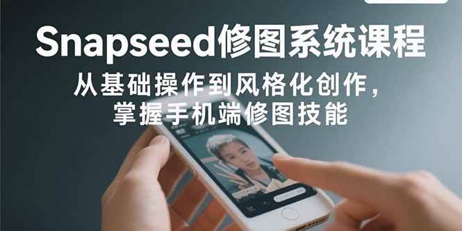 （15732期）Snapseed修图系统课程：从基础操作到风格化创作，掌握手机端修图技能-副业资源网