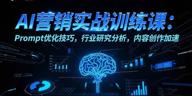 （15465期）AI营销实战训练课：Prompt优化技巧，行业研究分析，内容创作加速-副业资源网