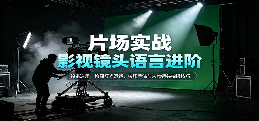 影视镜头语言进阶：设备选用，构图灯光运镜，转场手法与人物镜头拍摄技巧-副业资源网