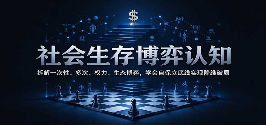 社会生存博弈认知：拆解一次性、多次、权力、生态博弈，学会自保立底线实现降维破局-副业资源网