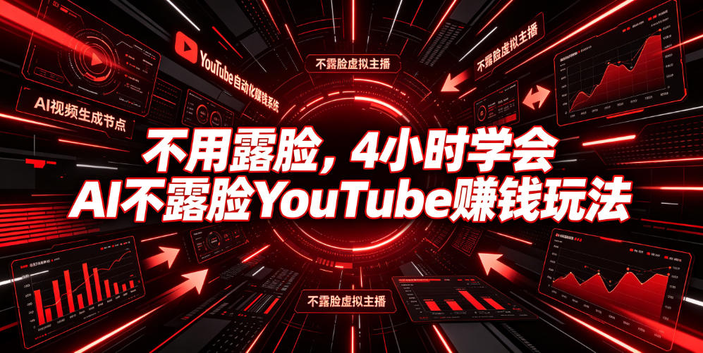 不用露脸，4小时学会AI不露脸YouTube賺钱玩法【原创双语字幕】-副业资源网