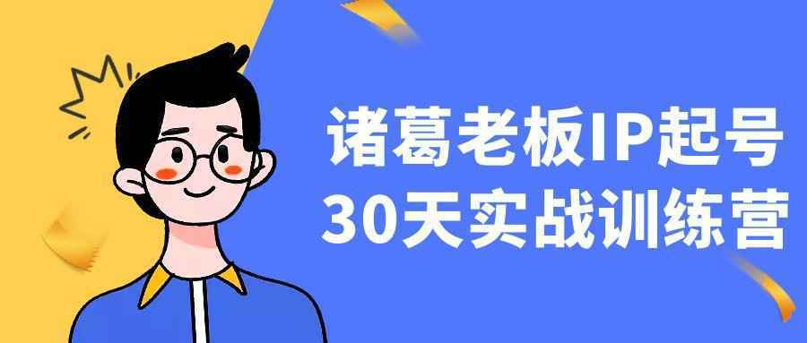 诸葛老板IP起号30天实战训练营-副业资源网