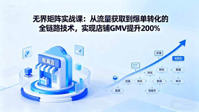 （16104期）无界矩阵实战课：从流量获取到爆单转化的全链路技术，实现店铺GMV提升200%-副业资源网