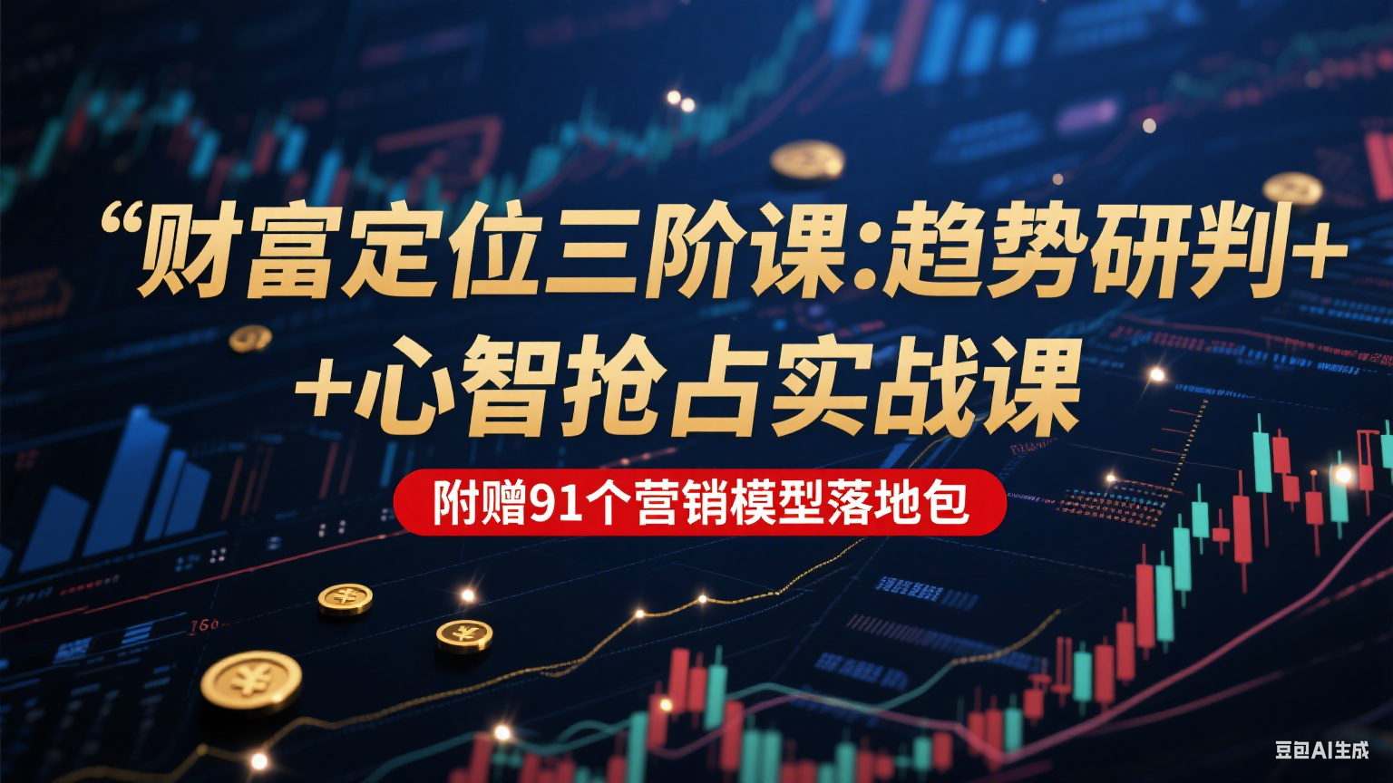 财富定位三阶：趋势研判 + 心智抢占实战课，附赠91个营销模型落地包-副业资源网