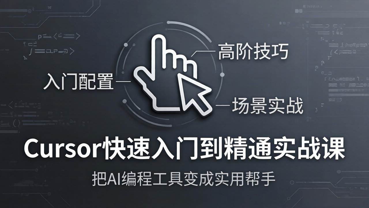 （17794期）Cursor快速入门到精通实战课：入门配置+高阶技巧+场景实战，把AI编程工具变成实用帮手-副业资源网