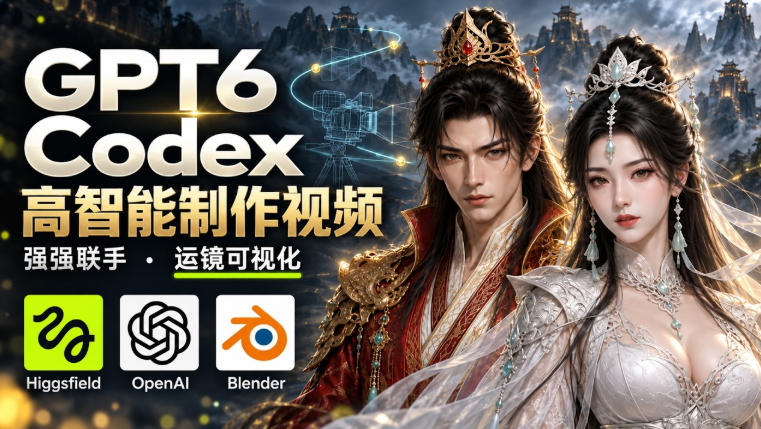 GPT-6 Astra×Codex高智能制作视频！联手Higgsfield，运镜可视化实战-副业资源网
